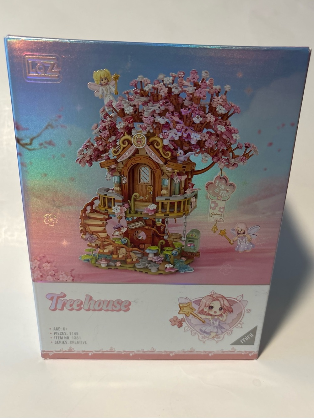 LOZ mini Blocks Kids Building Toys Cherry Blossoms Tree House